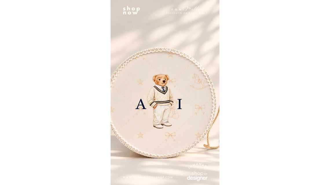 Set Prima Băiță după Botez Băiat – Paddington Bear London, stil Ralph Lauren 16